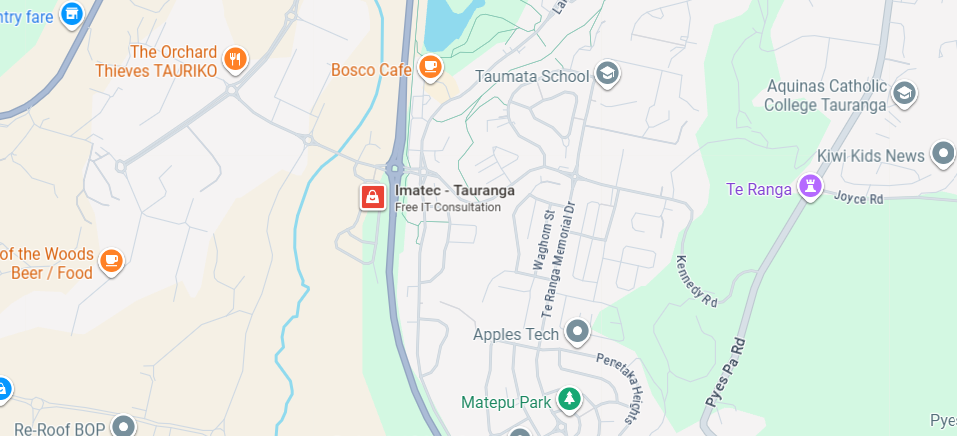 Map showing Imatec Tauranga location at 36 Awataha Crescent